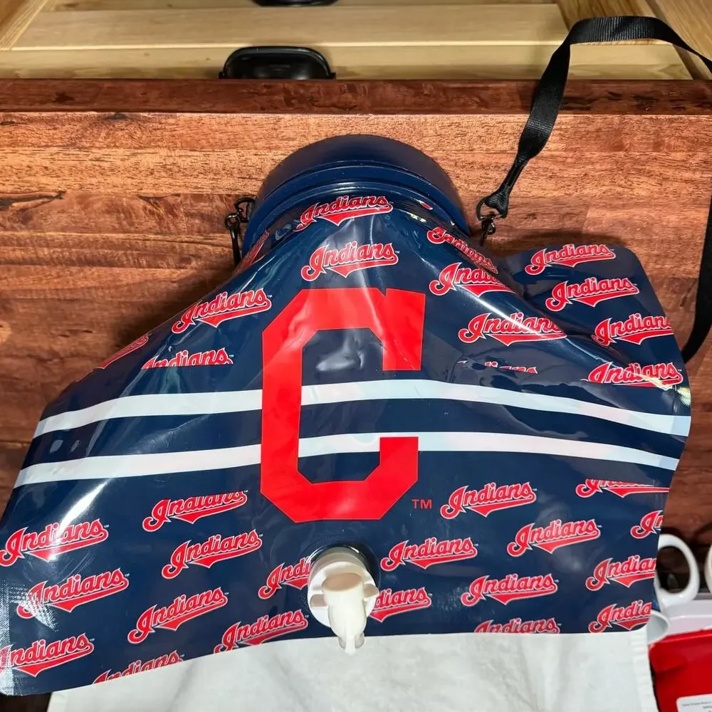 Cleveland Indians 1 gallon drink bag with dispensing spout and carry strap